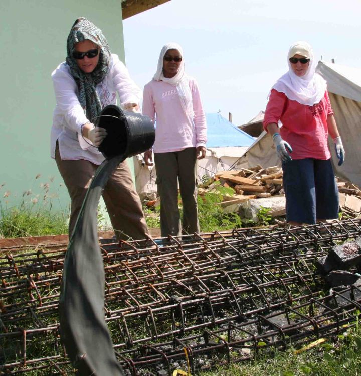 Our team cleaning out wells
