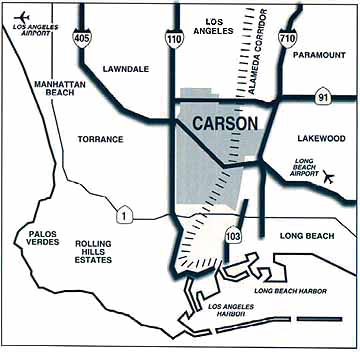 Map of Carson